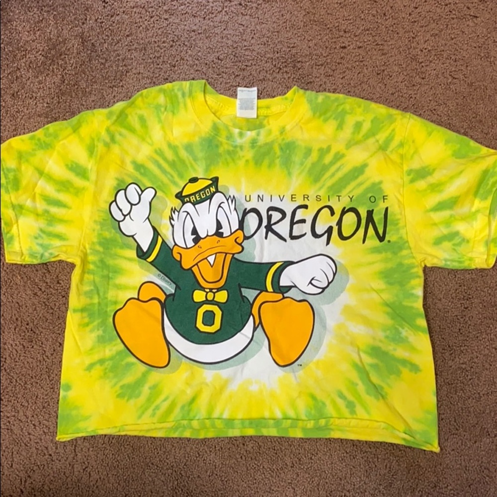 University of Oregon Tie-Dye Cropped Tee